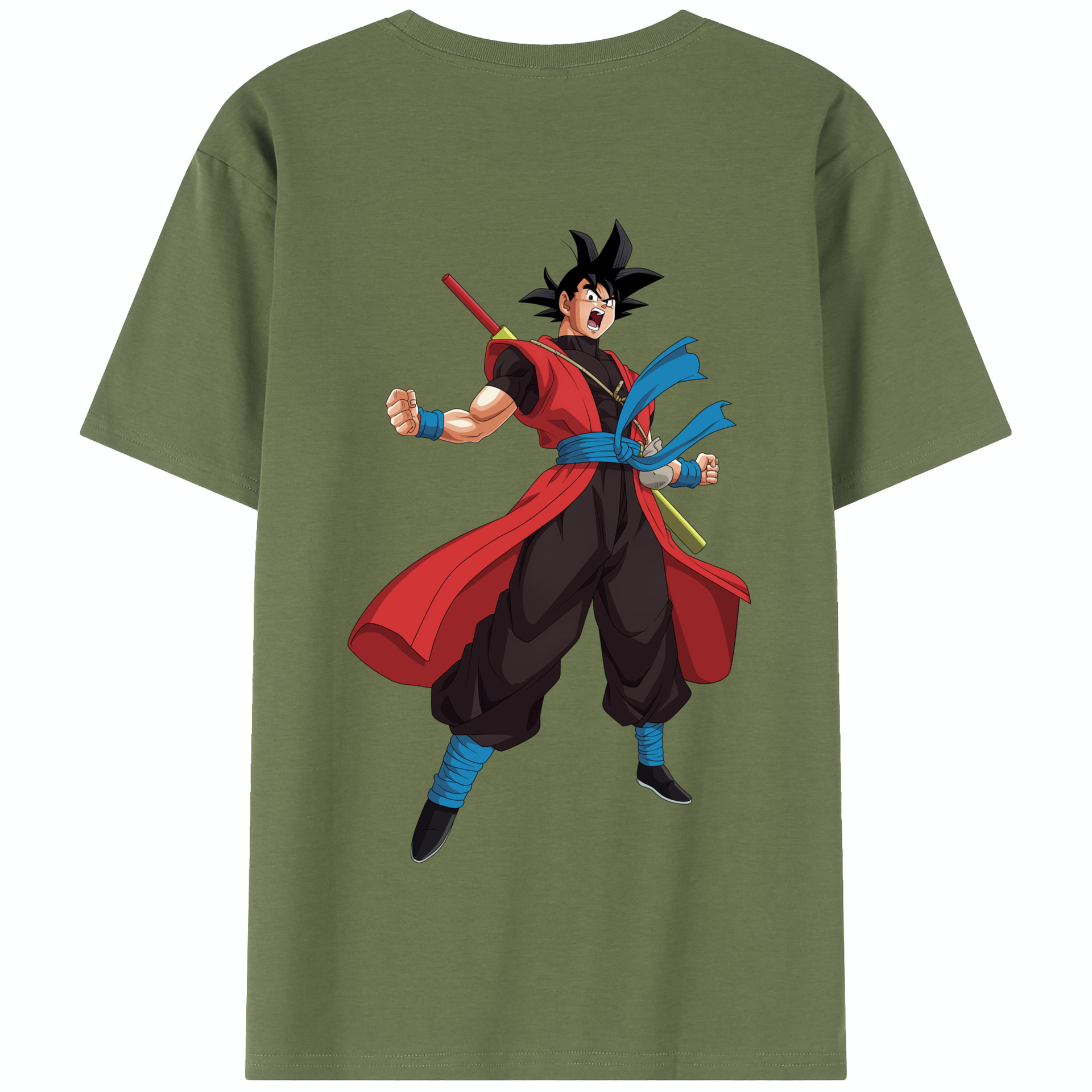 （画像用） ドラゴンボール 孫悟空（そん ごくう）Son Goku カカロット DRAGON BALL Kakarotto 綿100％半袖Tシャツ（背面プリント）